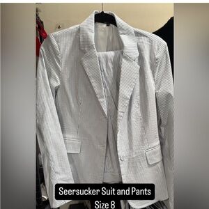 Seersucker matching set Pant Suit